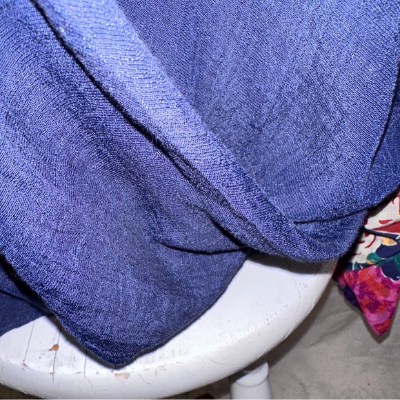 Scrap Work Balloon Sleeve Wrap Front Blouse Size Large Artsy Design Oversized - Picture 7 of 11